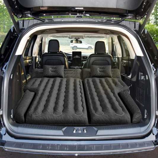 Umbrauto 63in Extended SUV Mattress — Quick Inflate, Includes Pump & 2 Pillows,Black