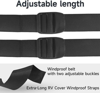 RV Tie-Down Straps with Gutter Guards – Heavy Duty Camper Cover Accessories Kit