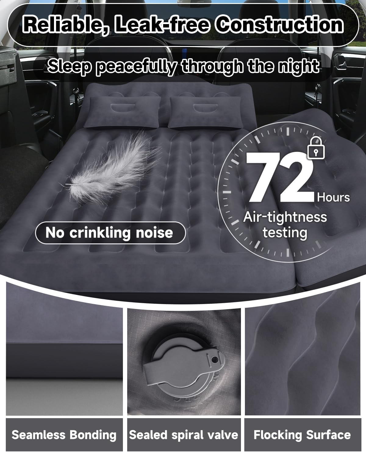 Matelas Voiture - Matelas Gonflable Voiture Universel pour SUV VAN RV Coffre , 140x185x20cm Lit Voitures éPaisseur 20cm Doux Et Confortable Car Mattress Air Bed pour Camping Voyage Routiers Accueil Matelas Voiture - Matelas Gonflable Voiture Universel pour SUV VAN RV Coffre , 140x185x20cm Lit Voitures éPaisseur 20cm Doux Et Confortable Car Mattress Air Bed pour Camping Voyage Routiers Accueil
