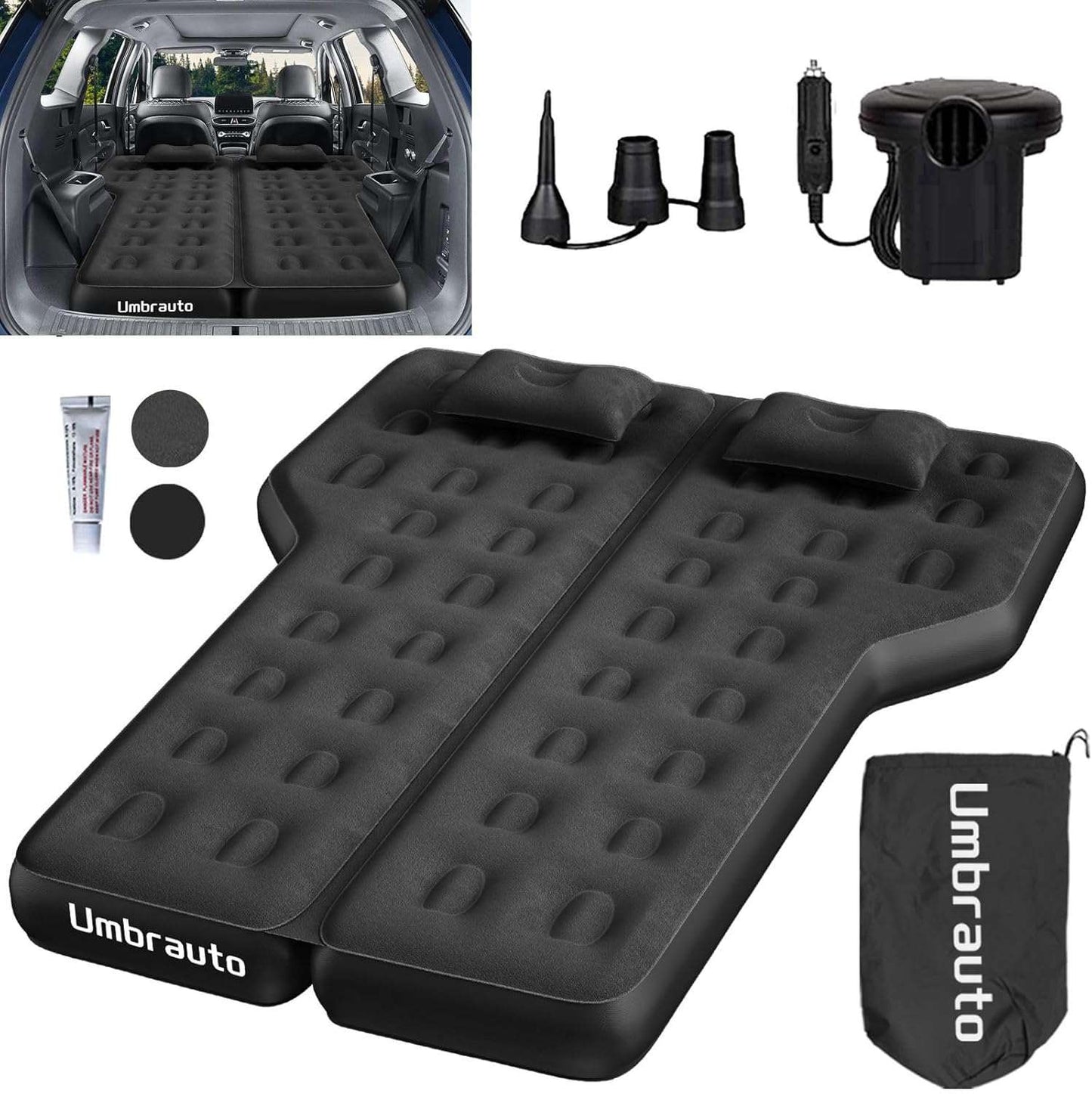 Thickened  SUV Back Trunk Air Mattress Umbrauto 3.0,Black