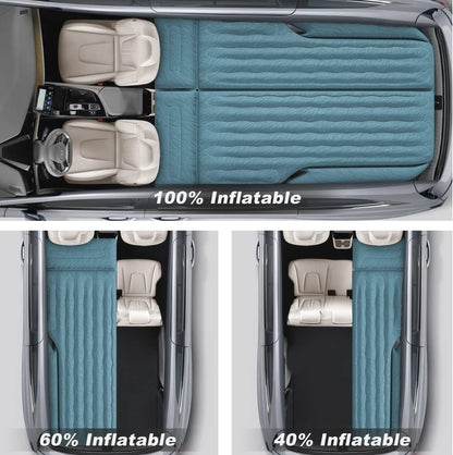 Umbrauto 63in Extended SUV Mattress — Quick Inflate, Includes Pump & 2 Pillows，Teal