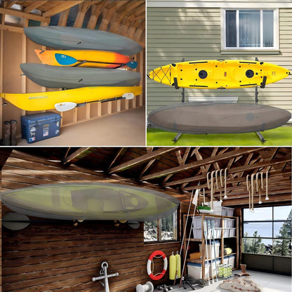 UmbrautoKayak Cover 600D, Waterproof Full Coverage Canoe Cover with Zipper, Kayak Covers for Outdoor Storage, Heavy-Duty UV Protection and Tear & Dust Resistant for  Fishing Boats & Paddle Boards