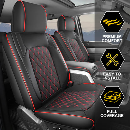 Umbrauto Truck Seat Cover for Ford-150 Series，Red