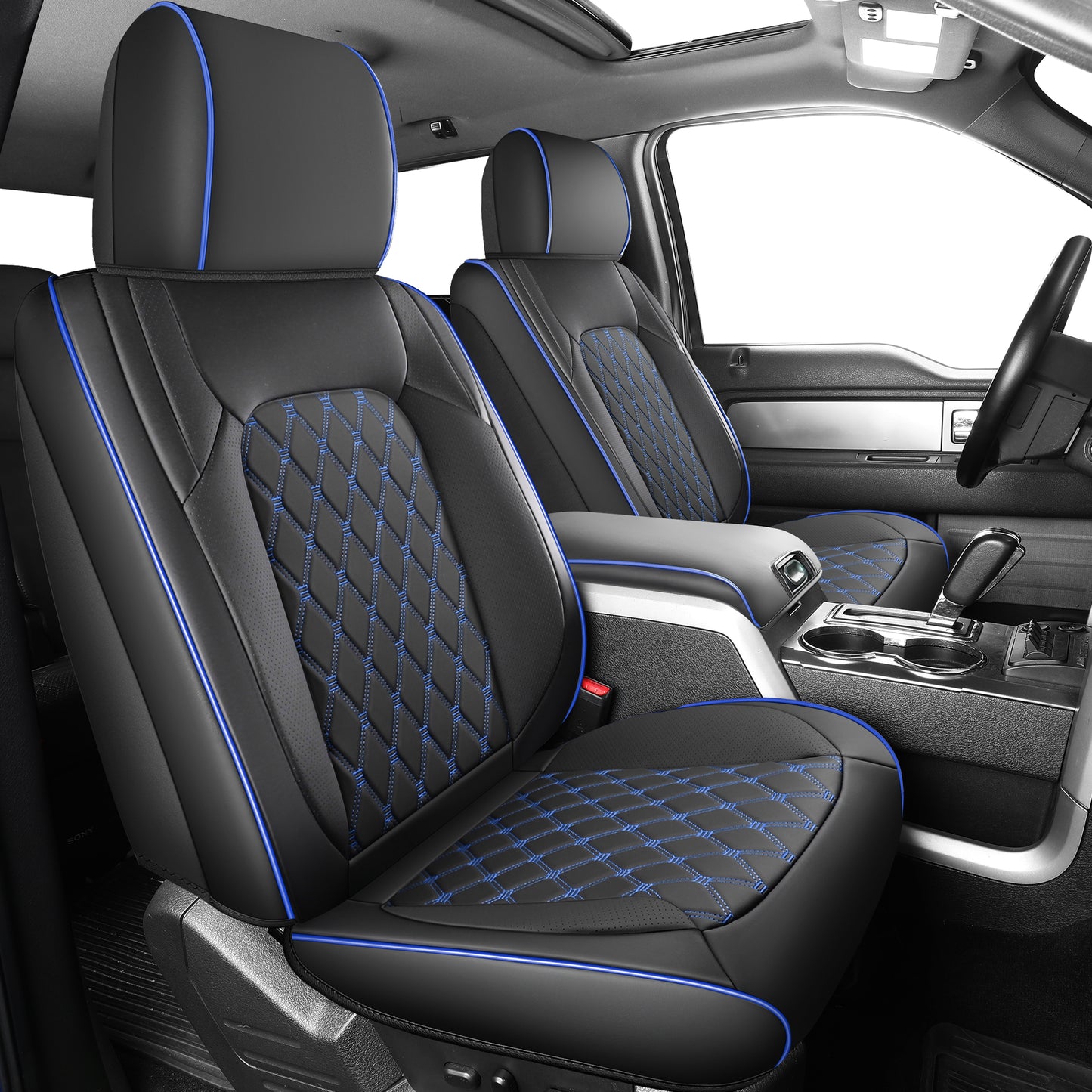 Umbrauto Truck Seat Cover for Ford-150 Series，Blue