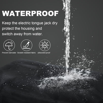 Umbrauto Electric Tongue Jack Cover – Universal Waterproof RV Trailer Hitch Cover, Durable Camper Accessory for Travel Trailers