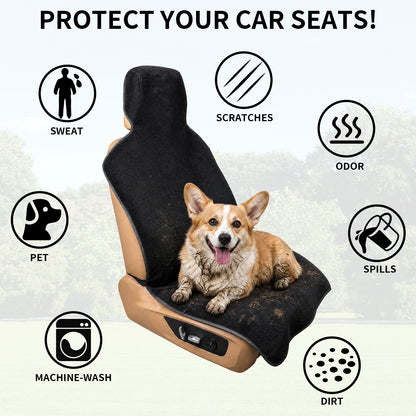 Umbrauto Car Seat Cover Towels Front Seats, Waterproof Sweat Car Seat Towel Protector After Gym Post Workout Athletic, SUV Truck Seat Towel Cover for Running Swimming Beach and Hiking