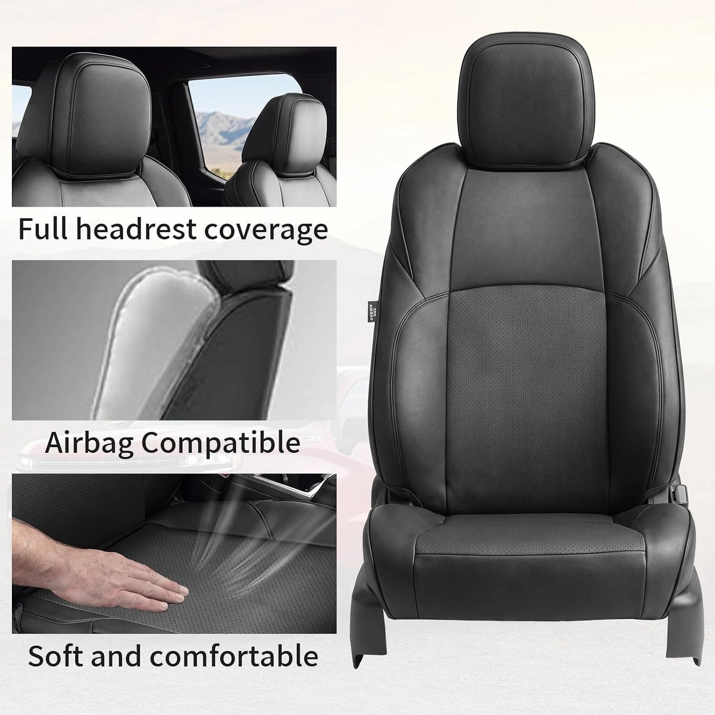 Truck Seat Covers for Toyota Tacoma 2024-2026 Double Cab, Full Set