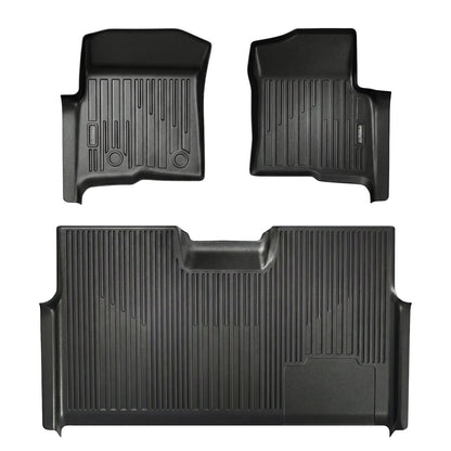 Umbrauto Custom Fit Floor Mats for Ford F150 SuperCrew 2010-2014 (Not for SuperCab or Regular Cab), All Weather TPE Pickup Truck Floor Liners for Front and Rear Row, Durable Non-Slip Automotive Mats