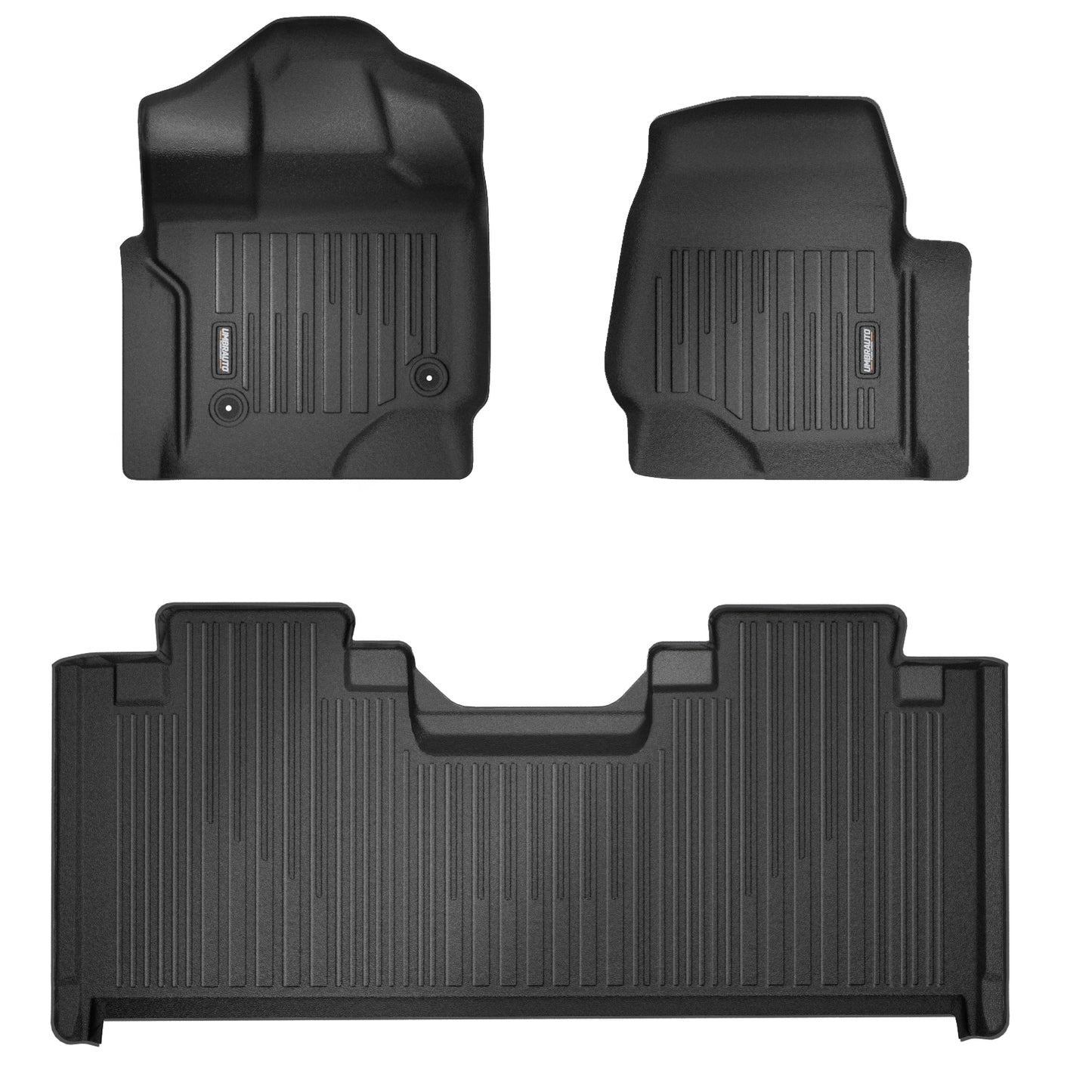 Umbrauto Custom Fit Floor Mats for Ford F150 SuperCab (Extended Cab) 2015-2025 2026 (Not for SuperCrew Cab), All Weather TPE Automotive Pickup Truck Liners for Front & Rear Row