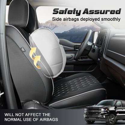 Umbrauto Truck Seat Cover Fit for Silverado and Sierra,Gray