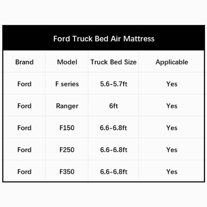 5.5-5.8ft | 6-6.5ft Ford Truck Bed Air Mattress