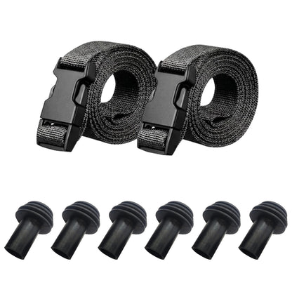 Umbrauto Heavy Duty Wind Ropes Kit with 2 Aluminum Tensioners & 6 TPE Protective Tubes for RV  Covers & Boat Covers