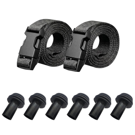 Umbrauto Heavy Duty Wind Ropes Kit with 2 Aluminum Tensioners & 6 TPE Protective Tubes for RV  Covers & Boat Covers
