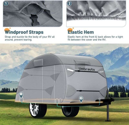 Umbrauto 7 Layers Teardrop Travel Trailer Cover