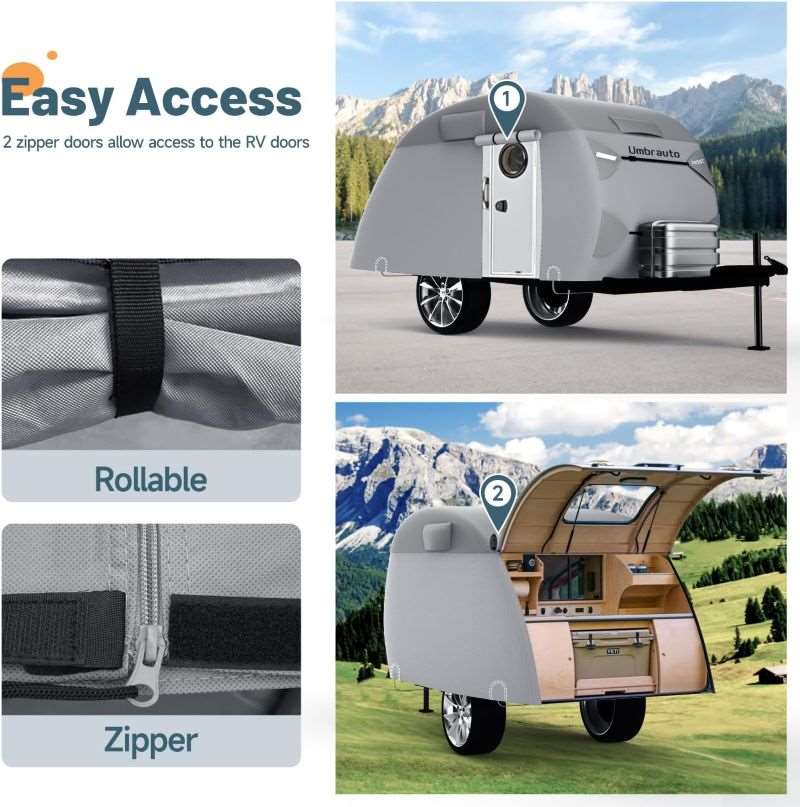 Umbrauto 7 Layers Teardrop Travel Trailer Cover